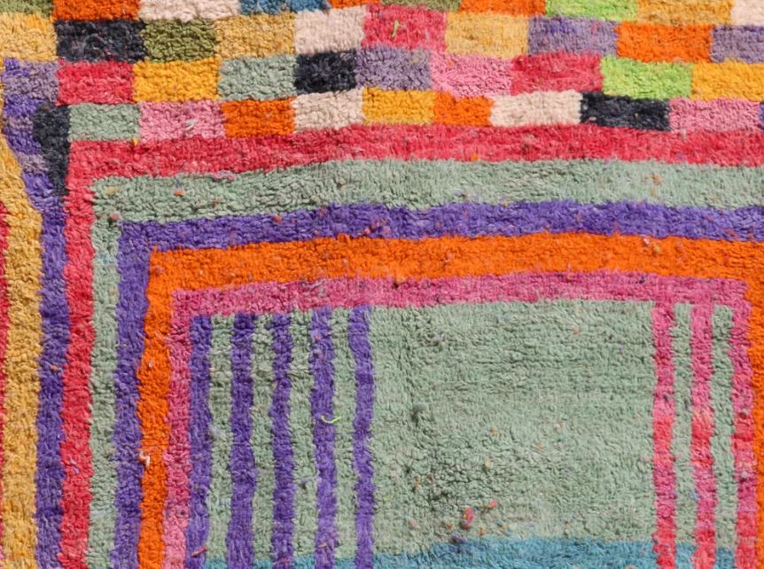 Colorful Moroccan Rug, Custom Fabulous Boujad Rug, Azilal rug, Abstract Multicolored Carpet, Handmade Moroccan Rug, Bohemian rug